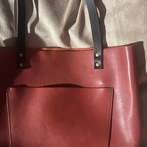 Portland Leather Goods Lobster or Chili Large Purse Tote